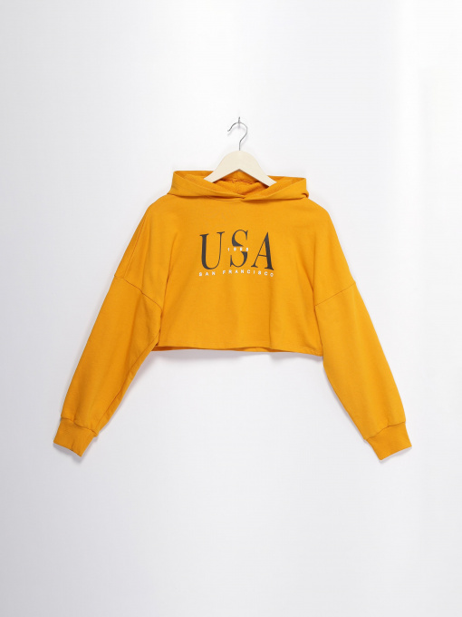 Худи H&M модель 0700946_т.жовтий комб. Фото