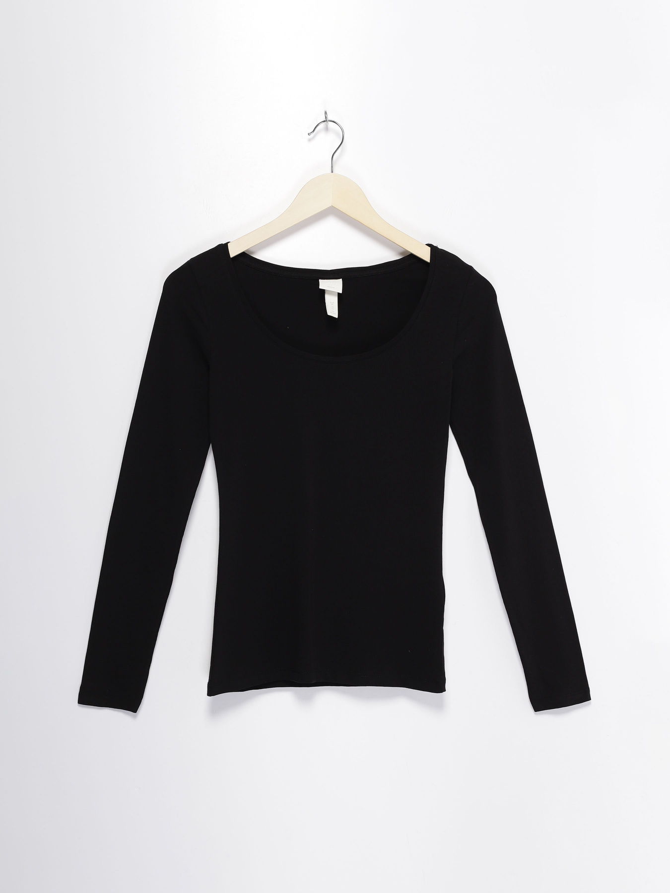 Лонгслів H&M модель 0703991_чорний Фото