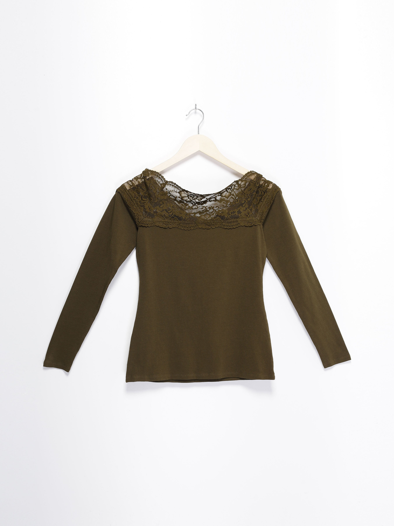 Лонгслив H&M модель 0708585_хакі Фото