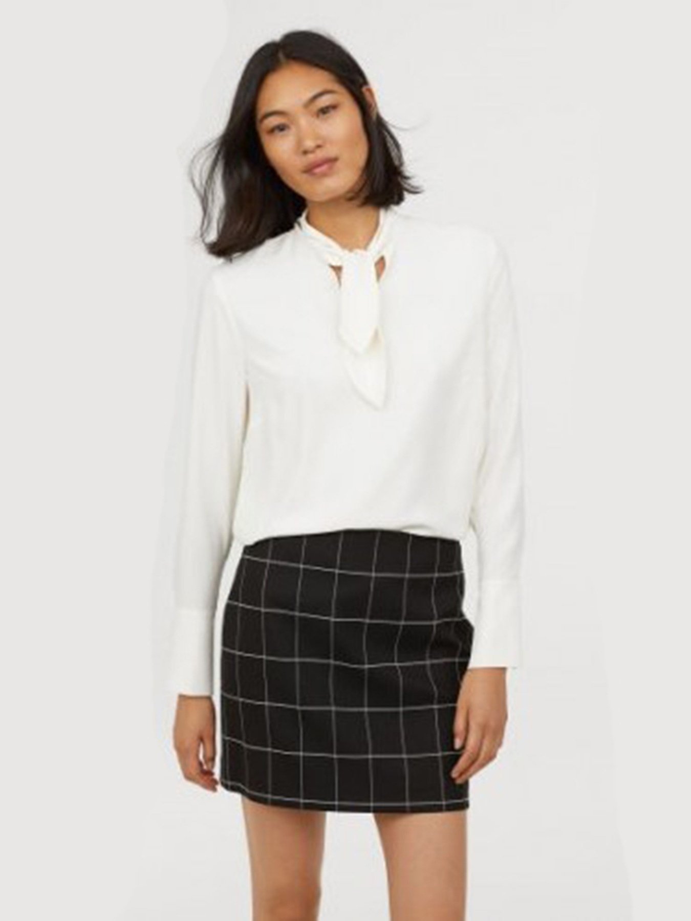 Блуза H&M модель 0711288_білий Фото