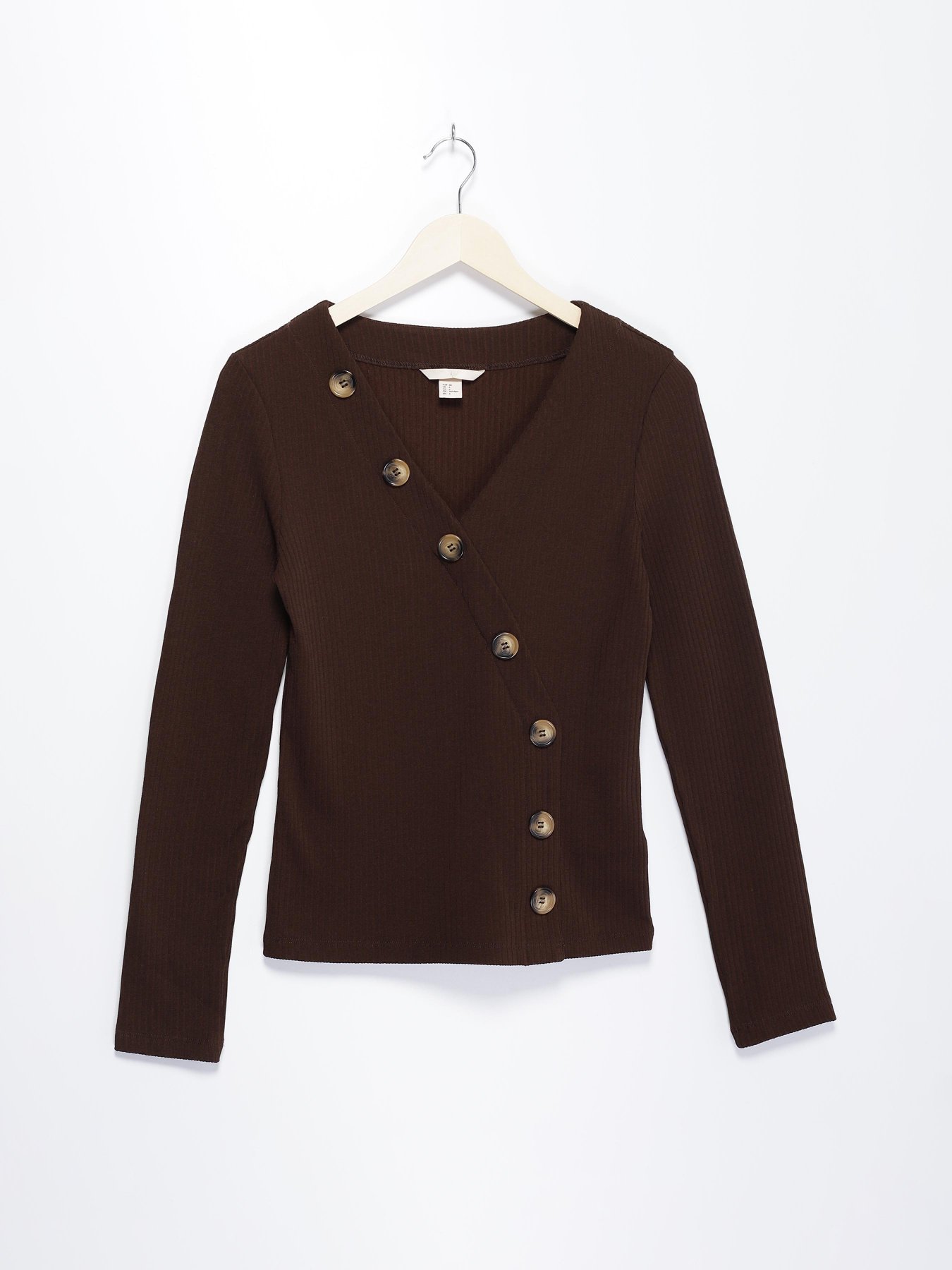 Лонгслив H&M модель 0711663_т.коричневий Фото