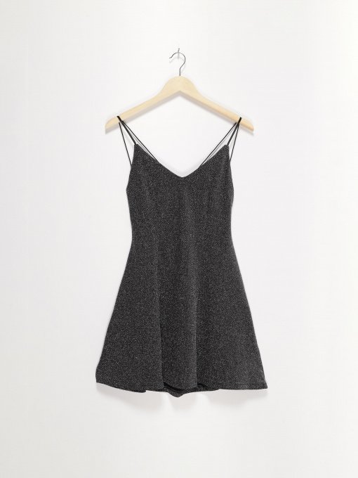 Сукня міні H&M модель 0744005_срібний комб. Фото