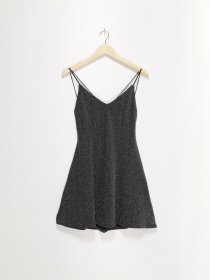 Платье мини H&M модель 0744005_срібний комб. Фото