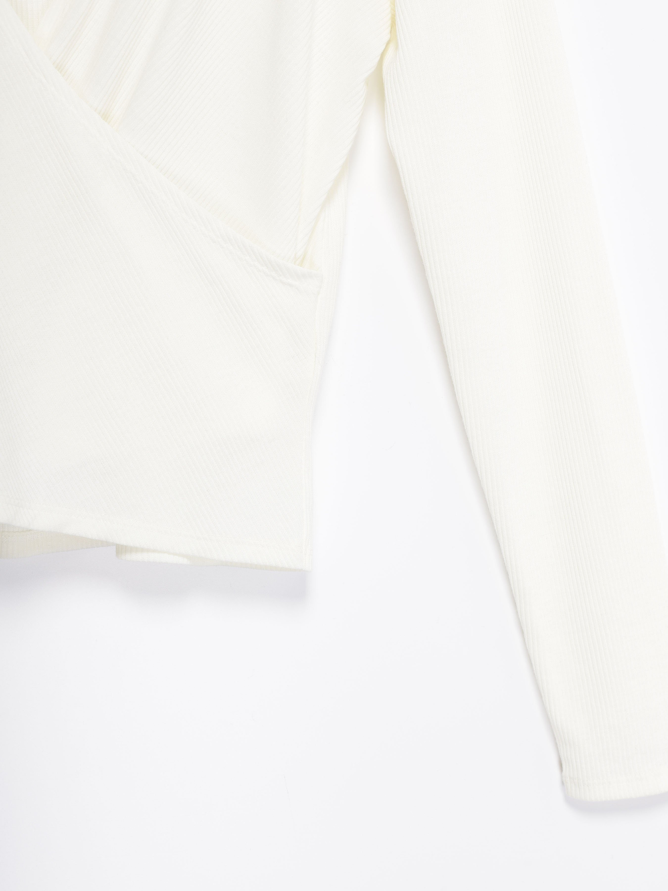 Лонгслив H&M модель 0745843_білий Фото