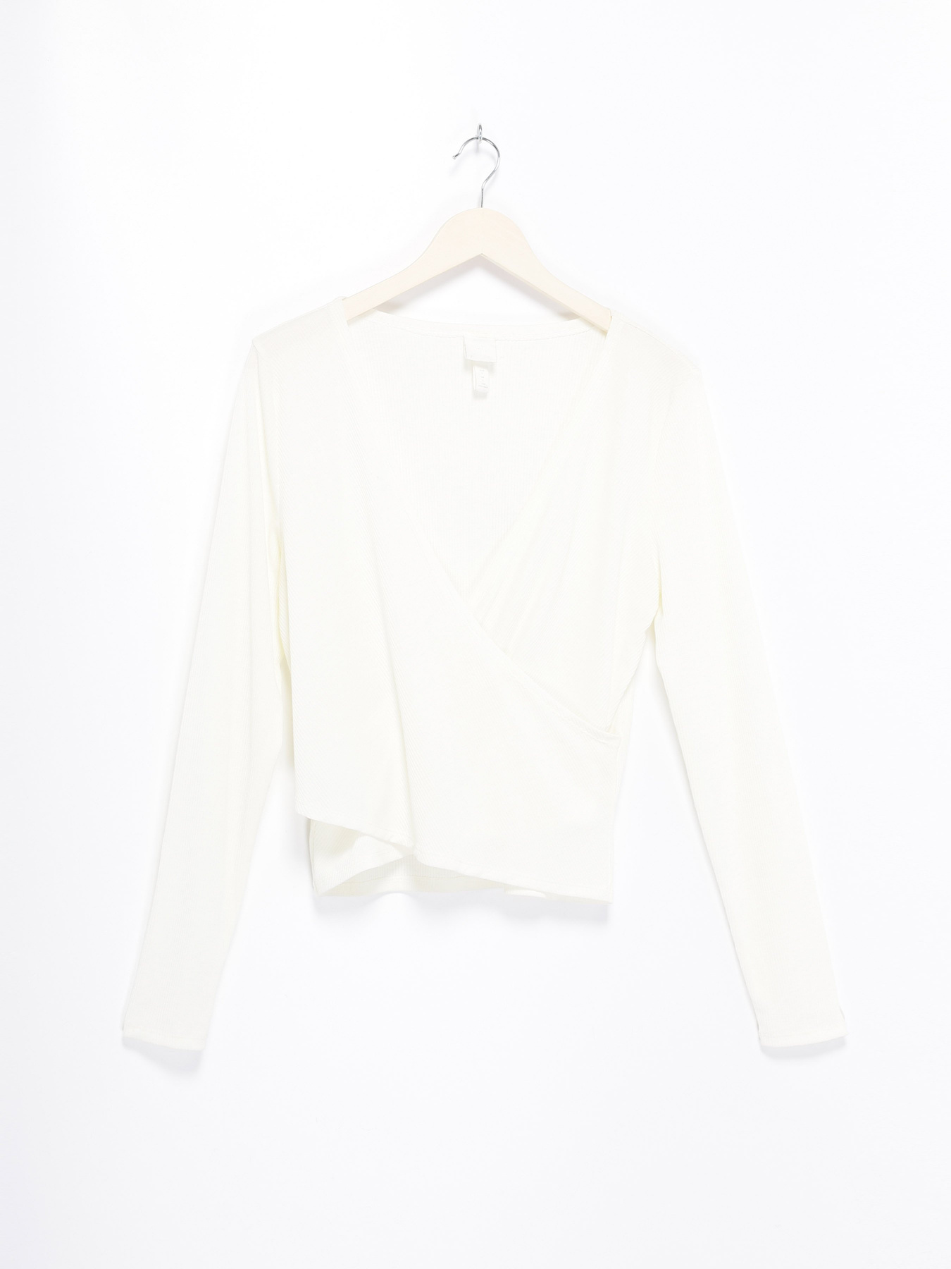 Лонгслив H&M модель 0745843_білий Фото