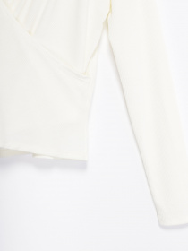 Лонгслив H&M модель 0745843_білий Фото