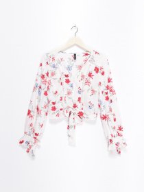 Блуза H&M модель 0752373_білий комб. Фото