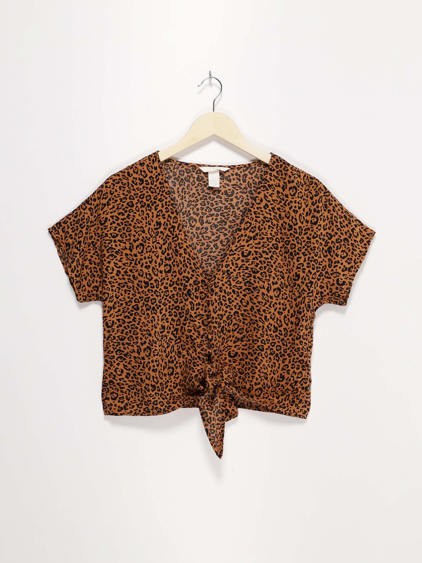 Блуза H&M модель 0760975_коричневий з чорним Фото