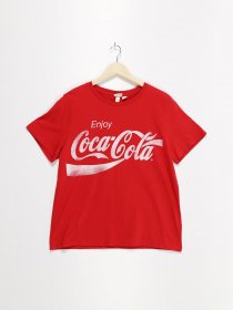 Футболка H&M модель 0762470_червоний з білим Фото