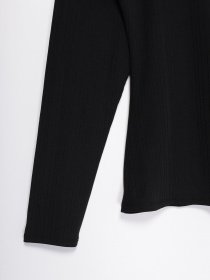 Лонгслив H&M модель 0788768_чорний Фото