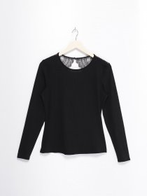 Лонгслив H&M модель 0788768_чорний Фото