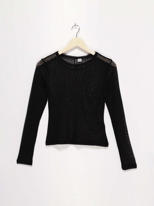 Лонгслів H&M модель 0792521_чорний Фото