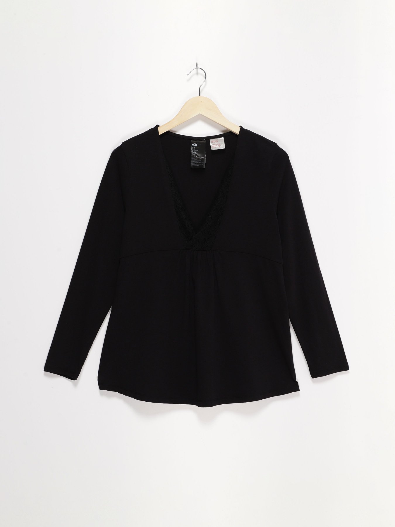 Лонгслив H&M модель 0796793_чорний Фото