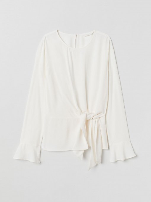 Блуза H&M модель 0747984_білий Фото