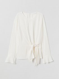 Блуза H&M модель 0747984_білий Блуза H&M модель 0747984_білий Фото