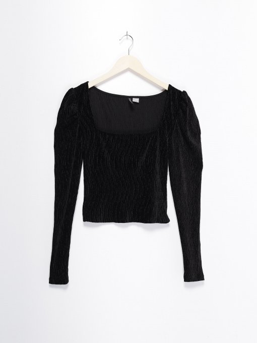 Лонгслів H&M модель 09079532_чорний Фото