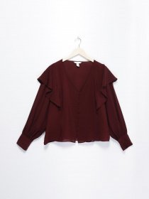 Блуза H&M модель 0923755_т.бордовий Фото