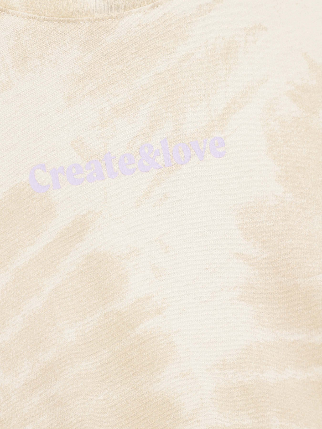 Футболка H&M модель 0926694_бежевий комб. Фото