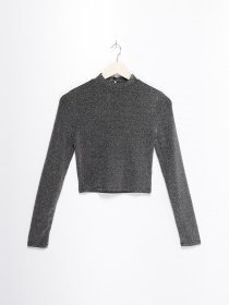 Лонгслив H&M модель 09314440_чорний комб. Фото