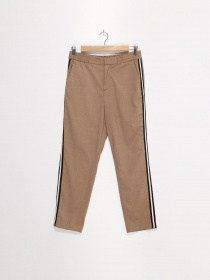 Брюки повседневные H&M модель 0942609_бежевий комб. Фото