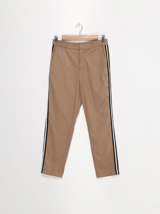 Брюки повседневные H&M модель 0942609_бежевий комб. Фото