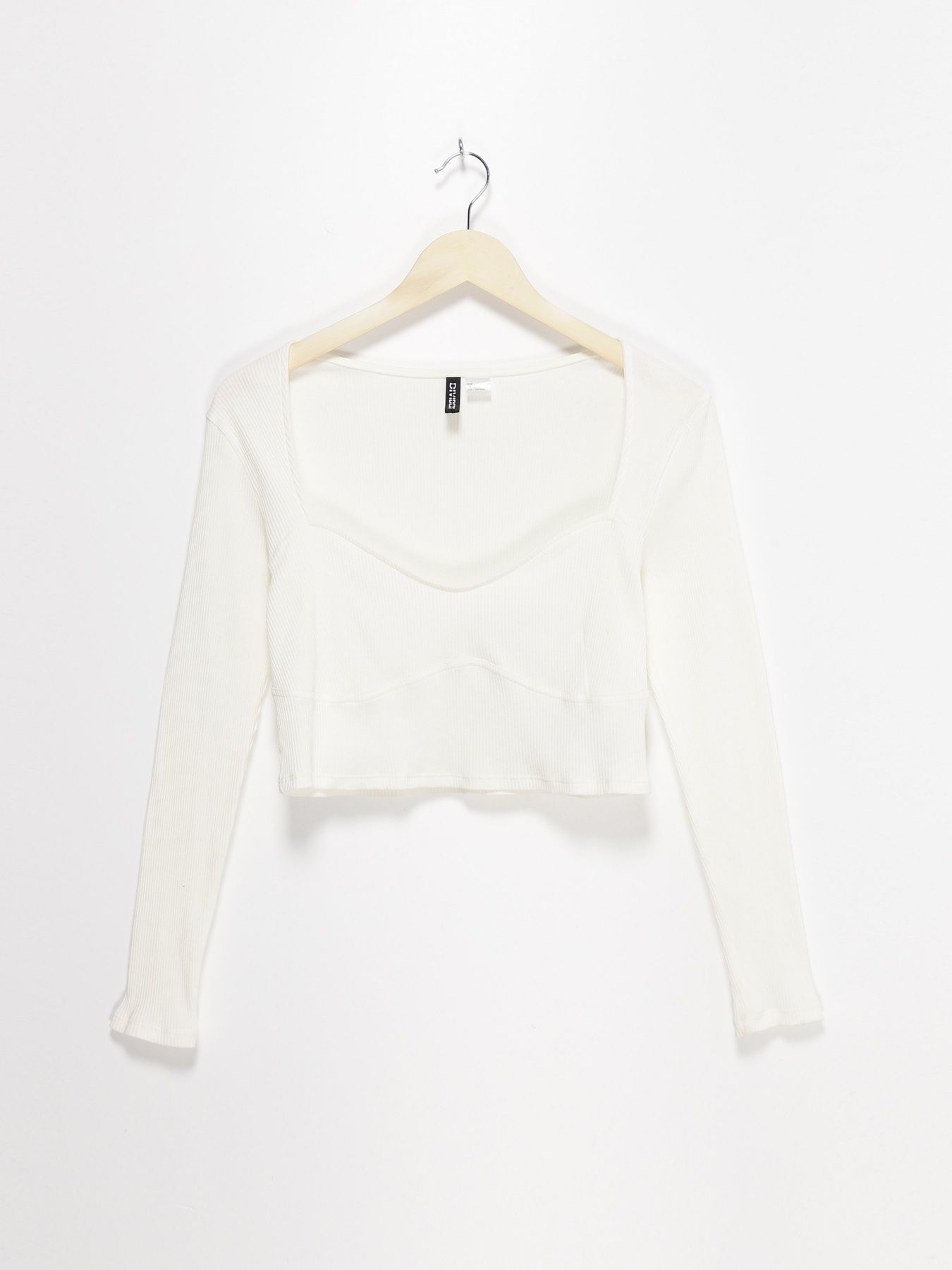 Лонгслив H&M модель 0950722_білий Фото