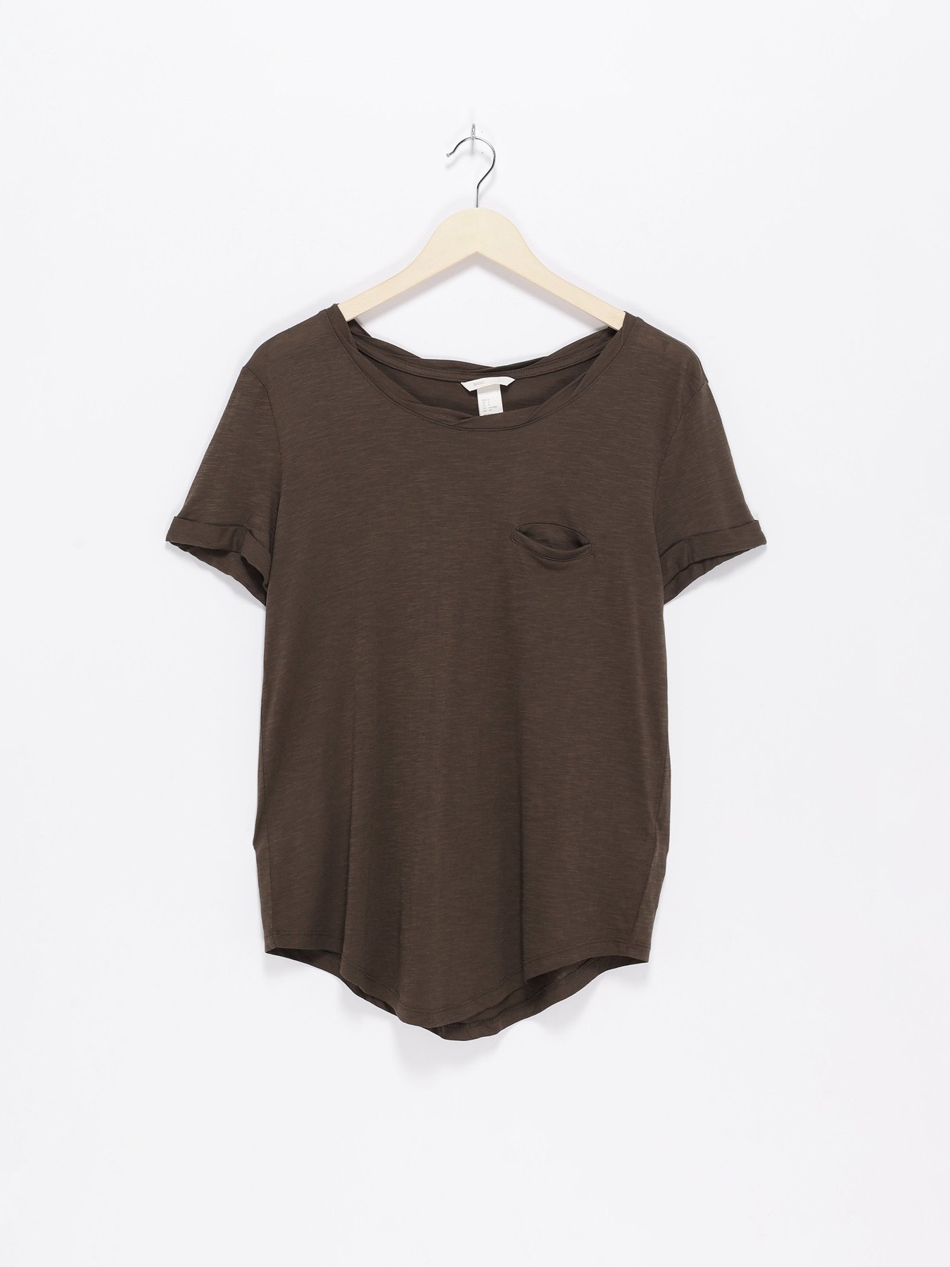 Футболка H&M модель 0189955_хакі Фото