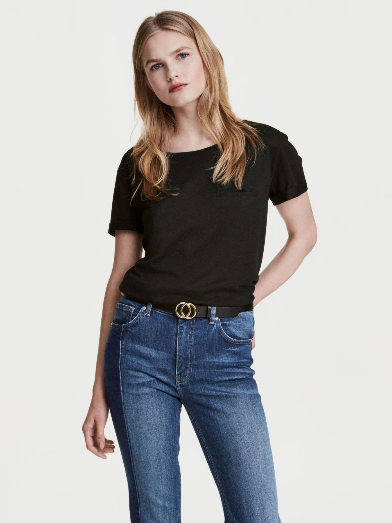 Футболка H&M модель 0189955_чорний Фото