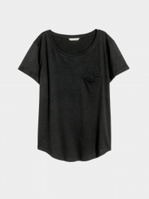 Футболка H&M модель 0189955_чорний Фото