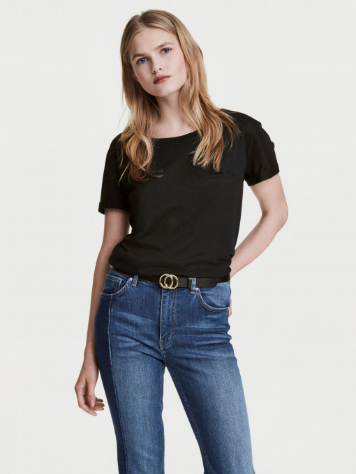 Футболка H&M модель 0189955_чорний Фото