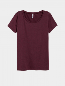 Футболка H&M модель 0306307_т.бордовий Фото