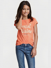 Футболка H&M модель 03202470_помаранчевий комб. Фото