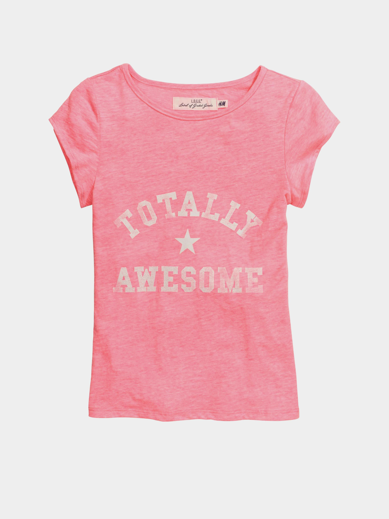 Футболка H&M модель 0387220_рожевий з білим Фото