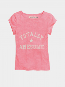 Футболка H&M модель 0387220_рожевий з білим Фото