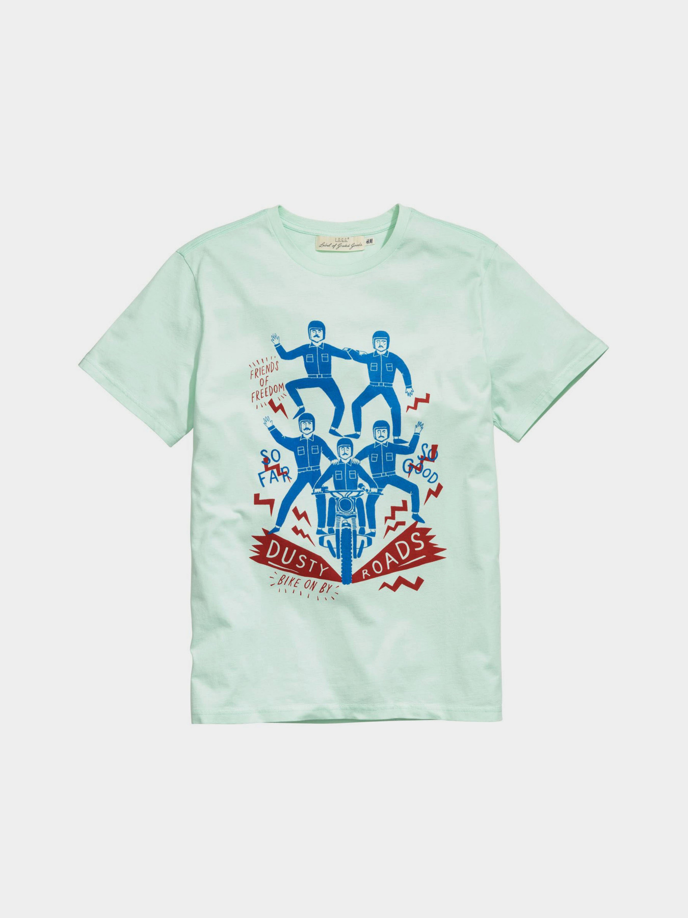 Футболка H&M модель 0394674_с.зелений комб. Фото