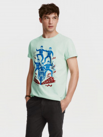 Футболка H&M модель 0394674_с.зелений комб. Фото