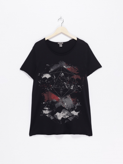 Футболка H&M модель 0401021_чорний комб. Фото