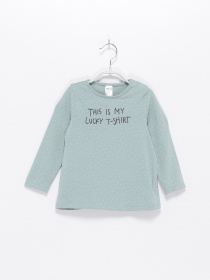 Лонгслив H&M модель 0429006_с.бірюзовий комб. Фото