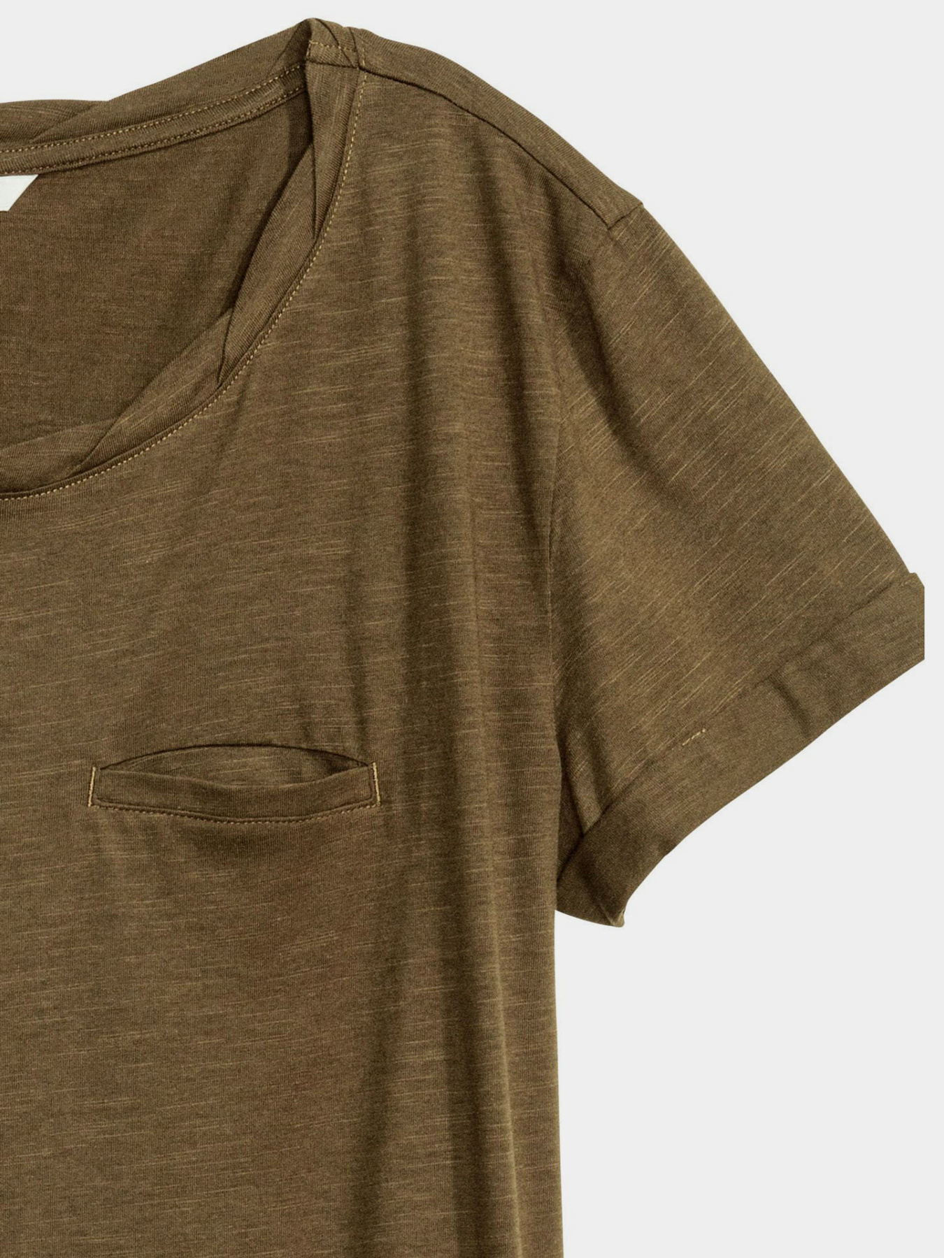 Футболка H&M модель 0439577_хакі Фото