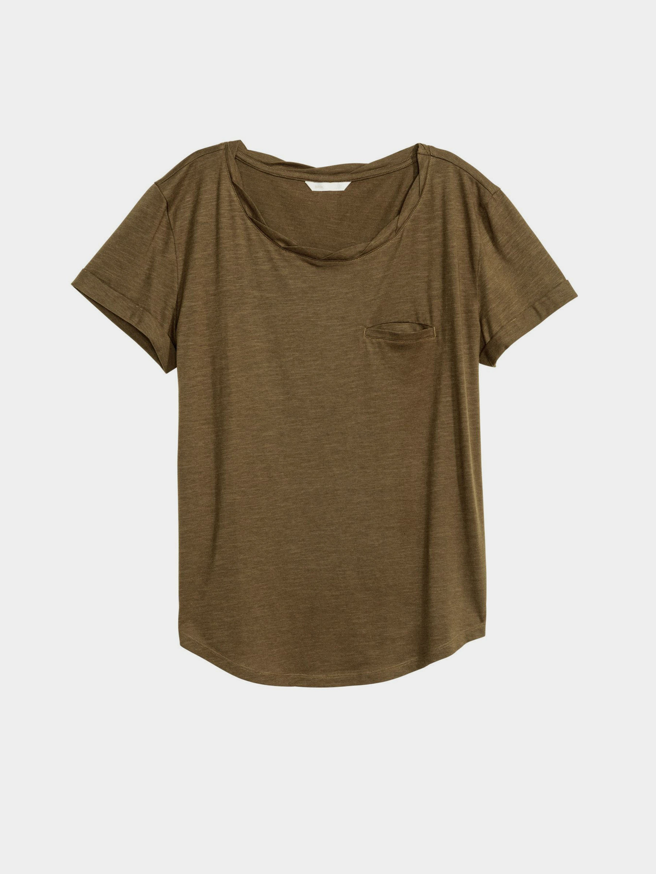 Футболка H&M модель 0439577_хакі Фото