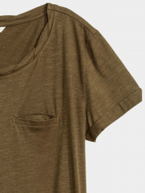 Футболка H&M модель 0439577_хакі Фото