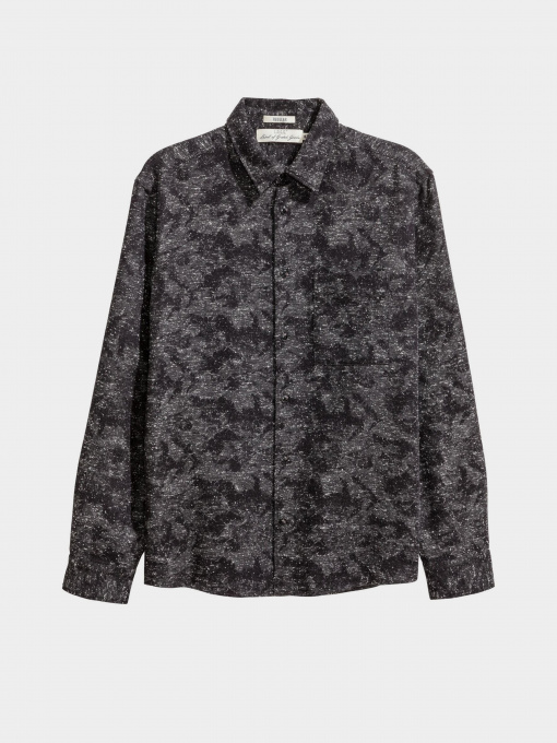 Рубашка H&M модель 0454588_чорний комб. Фото