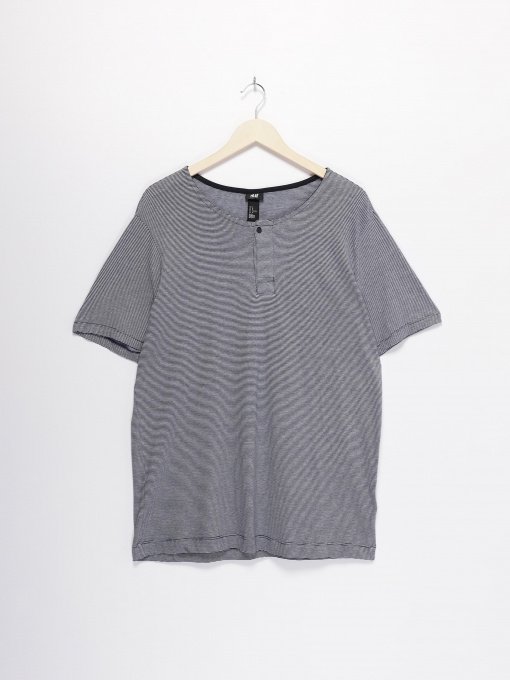 Футболка H&M модель 0469035_т.синій з білим Фото