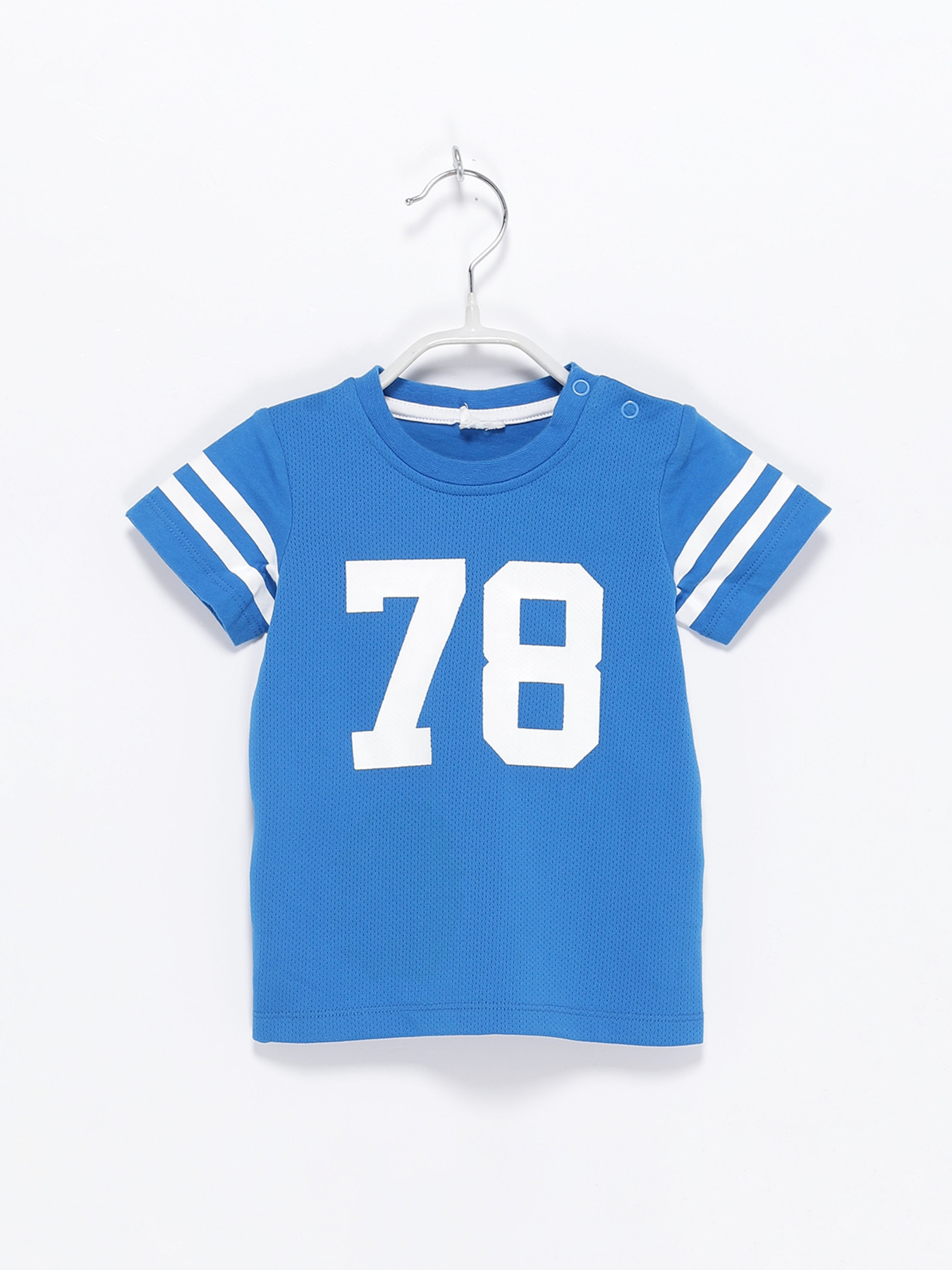 Футболка H&M модель 0478080_синій з білим Фото