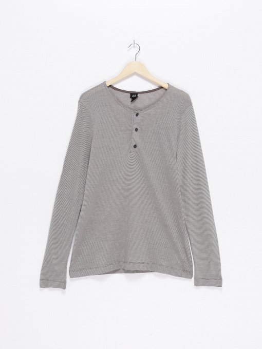 Лонгслив H&M модель 0490018_сірий комб. Фото