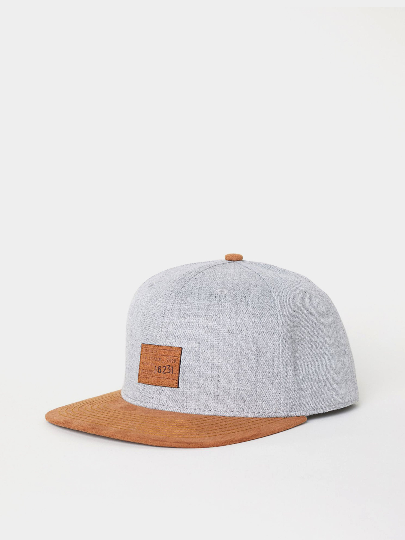 Кепка H&M модель 0425173_сірий з коричневим Фото