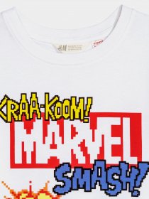 Футболка H&M модель 0502746_білий комб. Фото