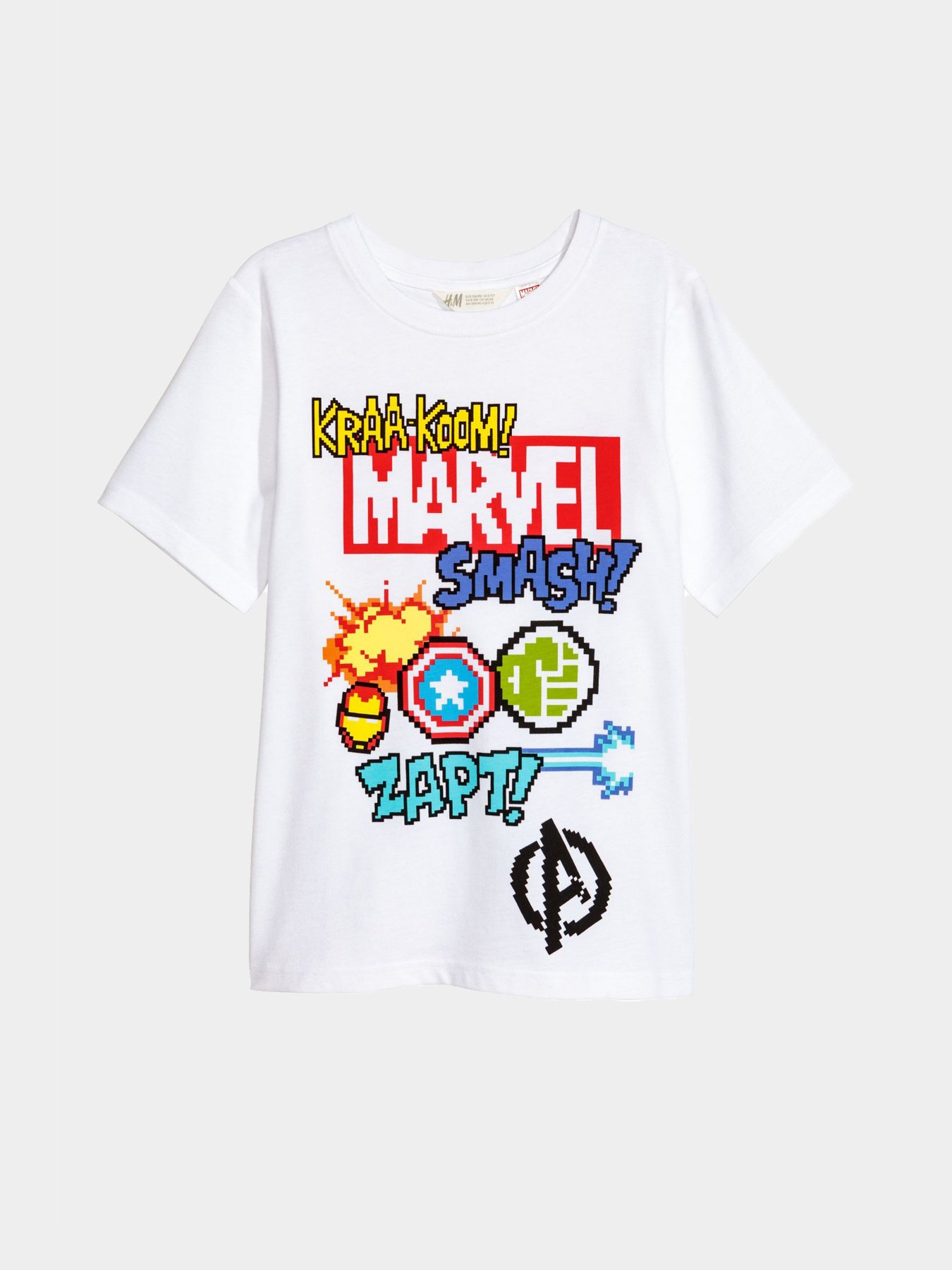 Футболка H&M модель 0502746_білий комб. Фото