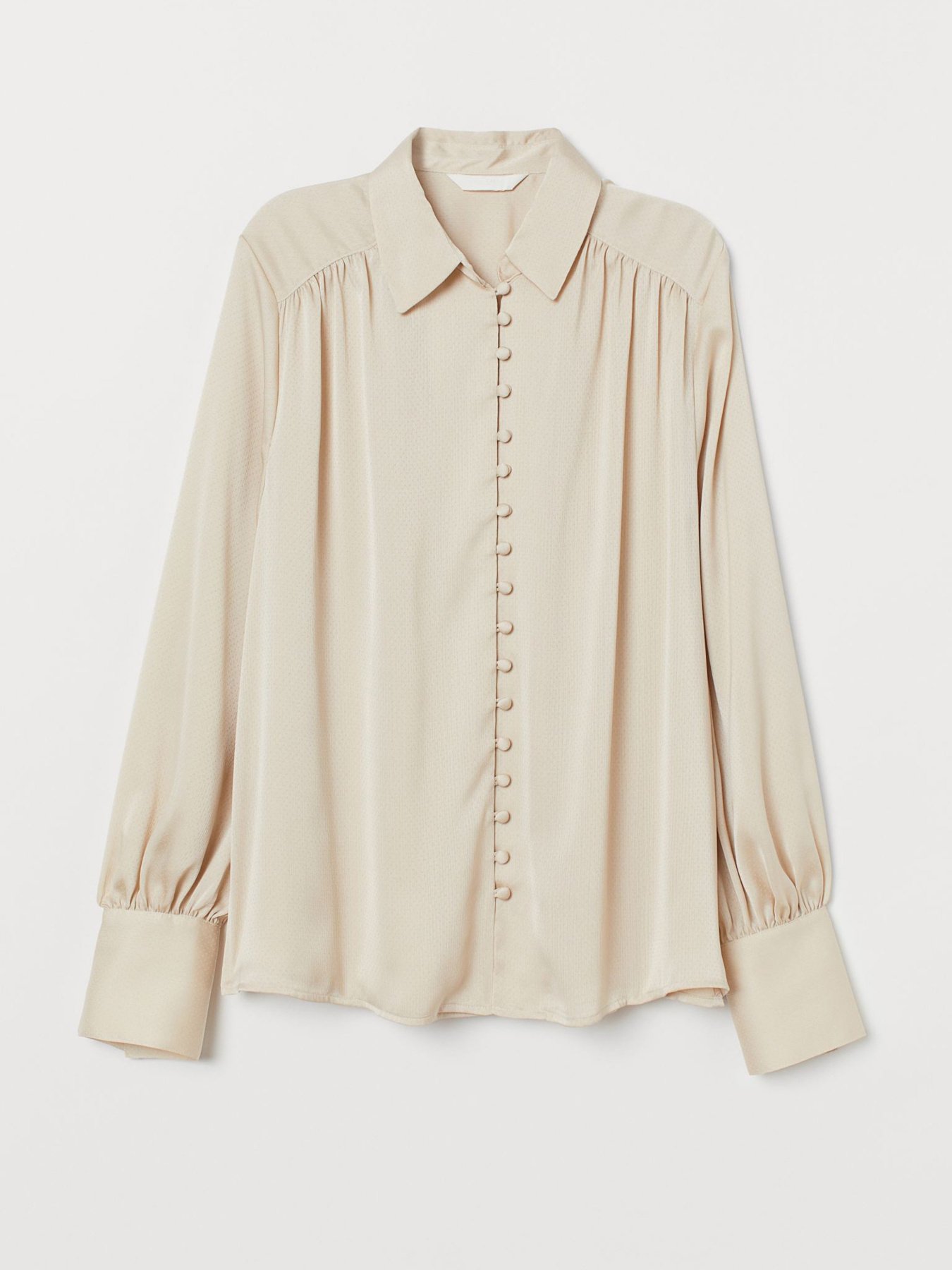 Рубашка повседневная H&M модель 0790786_с.бежевий Фото