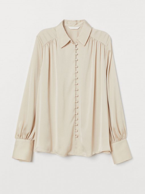 Рубашка повседневная H&M модель 0790786_с.бежевий Фото
